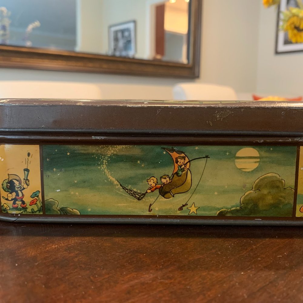 RARE 1930s Lithographic Walt Disney, Disneyland Cookie Tin - Picture 9 of 15